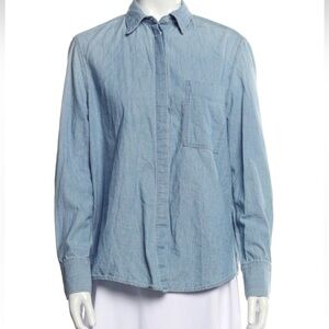 VINCE 100% cotton chambray button up shirt